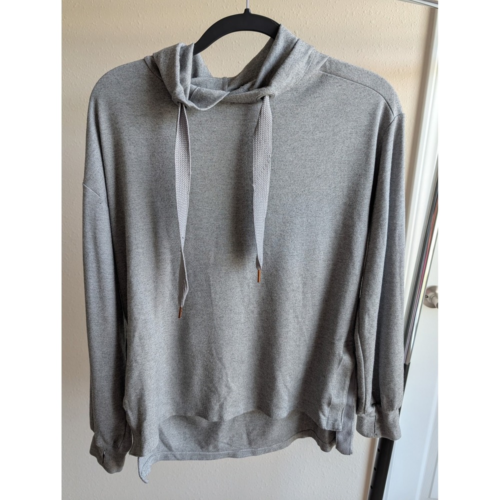 Avia Womens Heather Gray Lightweight Pullover Hoodie Relaxed Fit Small 4-6